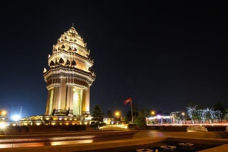 O Monumento da Independência do Cambodge